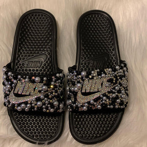 Bling Nike slides