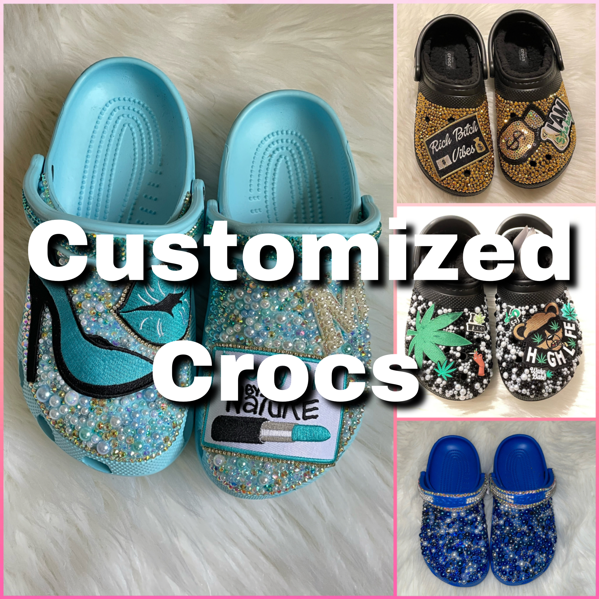 Customized bling crocs